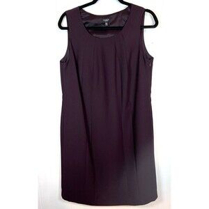 Talbots Women's 12WP Eggplant Sheath Sleeveless Career Tailored Dress All Season